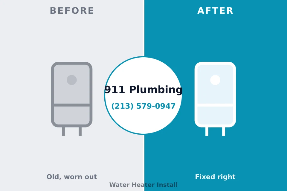 Before and after: plumbing company Oakland, PA
